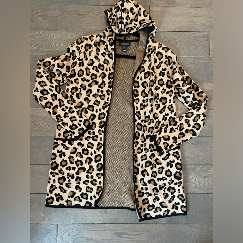 Rachel Zoe Leopard Print Cardigan